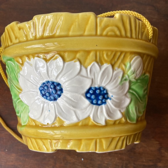 Vintage 70s ceramic hanging planter made in Japan - Picture 1 of 12